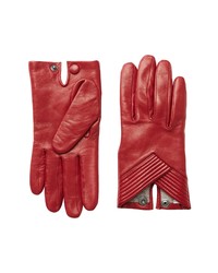 Bruno Magli Seamed Cuff Leather Gloves