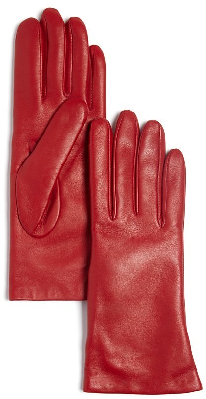 bloomingdale's cashmere lined leather gloves