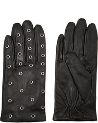 Sandro Sold Out Anl Eyelet Embellished Leather Gloves