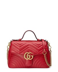Gucci Small Gg Marmont 20 Matelasse Leather Bag