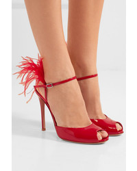 Gianvito Rossi 100 Med Patent Leather Sandals