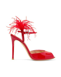 Gianvito Rossi 100 Med Patent Leather Sandals