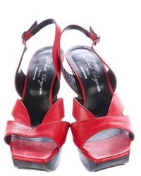 Robert Clergerie Leather Slingback Sandals