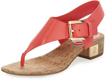 red sandals low heel