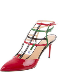 Charlotte Olympia Patent Leather Caged Sandals