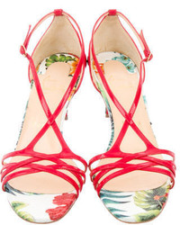 Christian Louboutin Patent Leather Multistrap Sandals