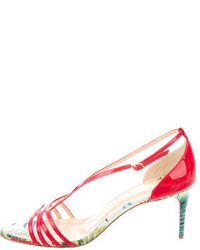 Christian Louboutin Patent Leather Multistrap Sandals