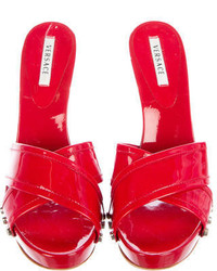 Versace Patent Leather Platform Sandals