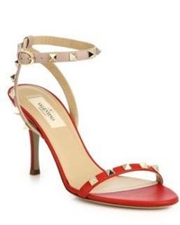 Valentino Rockstud Two Tone Leather Sandals