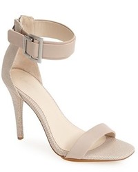 Calvin Klein Sable Leather Suede Ankle Strap Sandal
