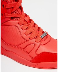 DKNY Active Cleo Red Suede Sneakers