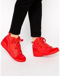 DKNY Active Cleo Red Suede Sneakers