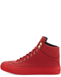 Jimmy Choo Argyle Textured Leather High Top Sneaker