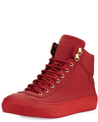 Jimmy Choo Argyle Textured Leather High Top Sneaker
