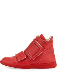 Maison Margiela Clinic Two Strap High Top Sneaker Red