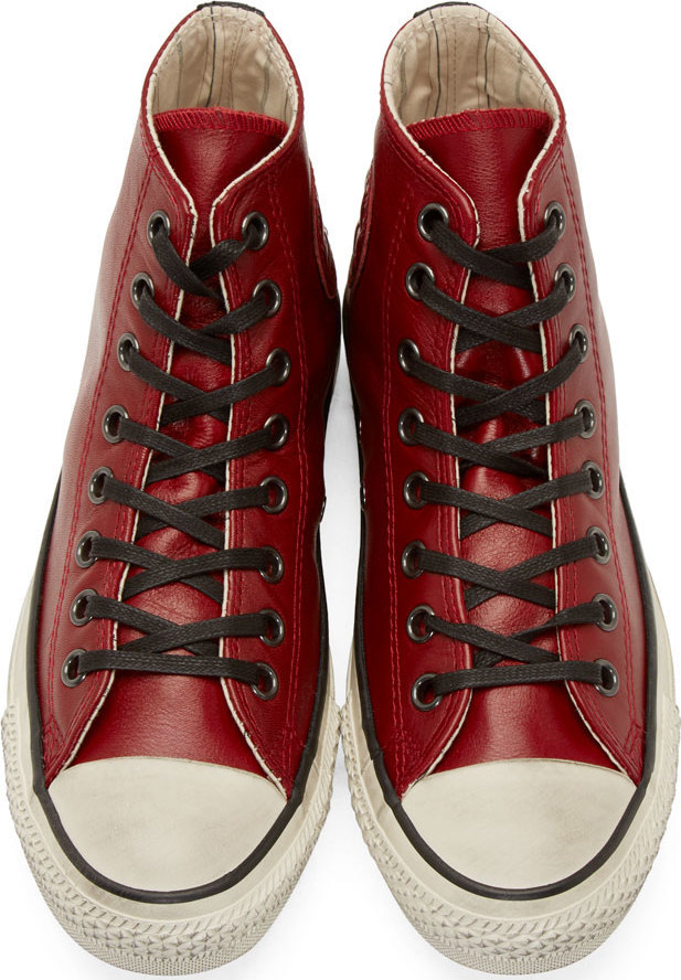 Varvatos Converse By Red Leather Chuck Taylor High Top $155 | SSENSE Lookastic
