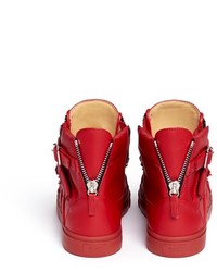 Giuseppe Zanotti Design London Multi Strap Leather Sneakers