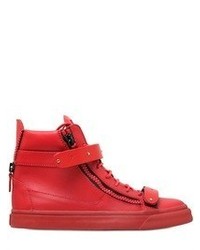 Giuseppe Zanotti Design Bangle Leather High Top Sneakers