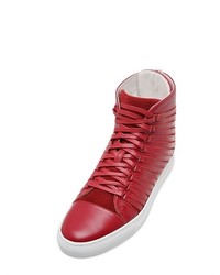 Hand Cut Layered Leather Sneakers
