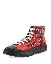 Moschino High Top Sneaker With Trompe Loeil Effect