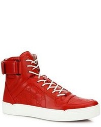 Gucci New Basket Leather High Top Sneakers
