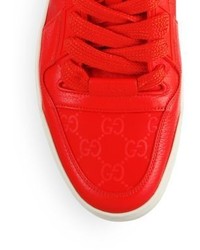 Gucci Nylon Ssima High Top Sneakers