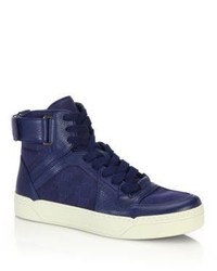 Gucci Nylon Ssima High Top Sneakers