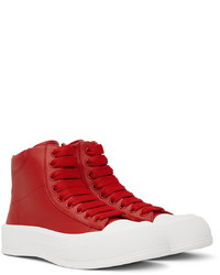 Alexander McQueen Red Deck Plimsoll High Top Sneakers