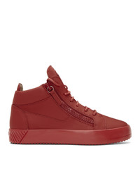 Giuseppe Zanotti Red July High Top Sneakers