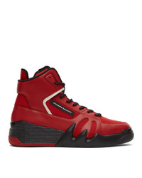 Giuseppe Zanotti Red Jupiter Talon High Top Sneakers