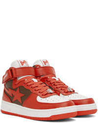 BAPE Red Sta 2 M1 Mid Sneakers