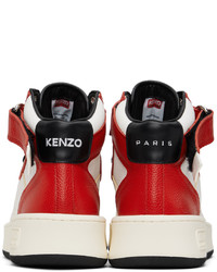 Kenzo Red White Hoops Trainer Sneakers