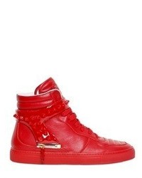 D-S!de Spikes Patent Nappa High Top Sneakers
