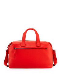Red Leather Holdall