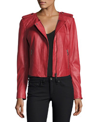Joie Koali Leather Jacket Red