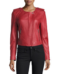 Joie Koali Leather Jacket Red