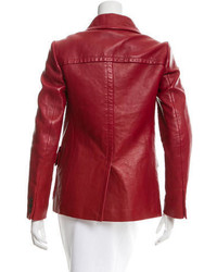 Derek Lam Pointed Collar Leather Jacket