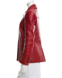 Derek Lam Pointed Collar Leather Jacket