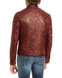 Stefano Ricci Tiled Calf Leather Jacket