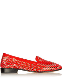 Dieppa Restrepo Dandy Perforated Patent Leather Loafers