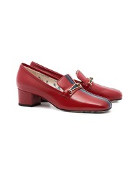 Gucci Red And Blue Ginger 45 Leather Pumps