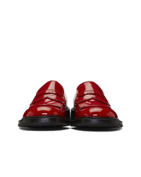 Prada Red Patent Loafers