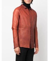 Isaac Sellam Experience Long Sleeve Leather Shirt