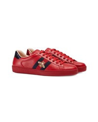 gucci red ace sneakers