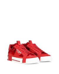 Dolce & Gabbana Custom 2zero Panelled Low Top Branded Heel Sneakers