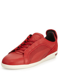Puma Ferrari Leather Low Top Sneaker Red