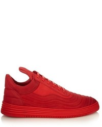 Filling Pieces Low Top Brushed Leather Trainers