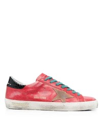 Golden Goose Panelled Star Patch Lace Up Sneakers