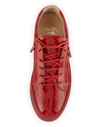 Giuseppe Zanotti Patent Leather Low Top Sneaker