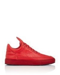 Filling Pieces Quilted Low Top Sneakers Red